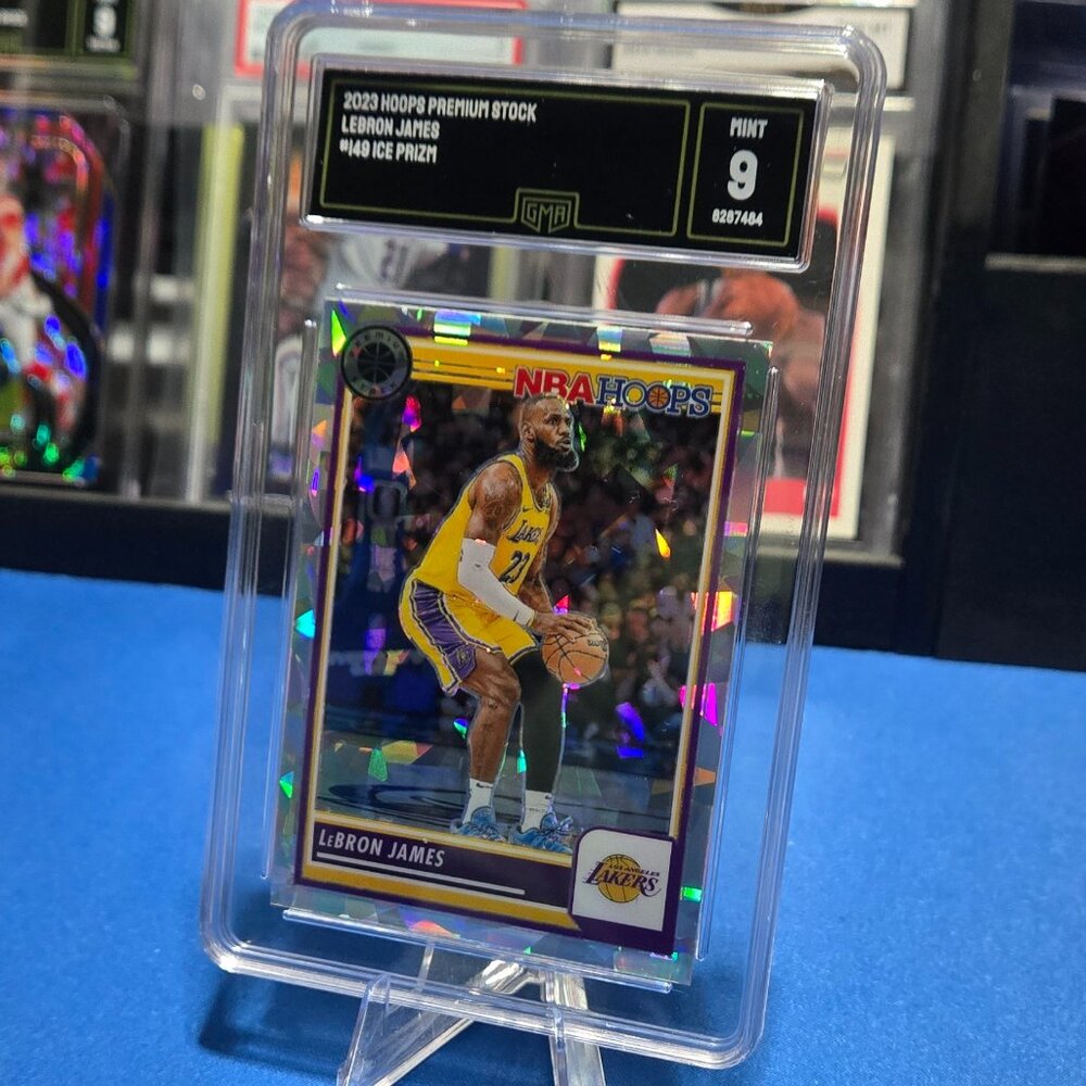 2023 Panini Hoops Premium Stock #149 Lebron James Ice Prizm (CGC 9)